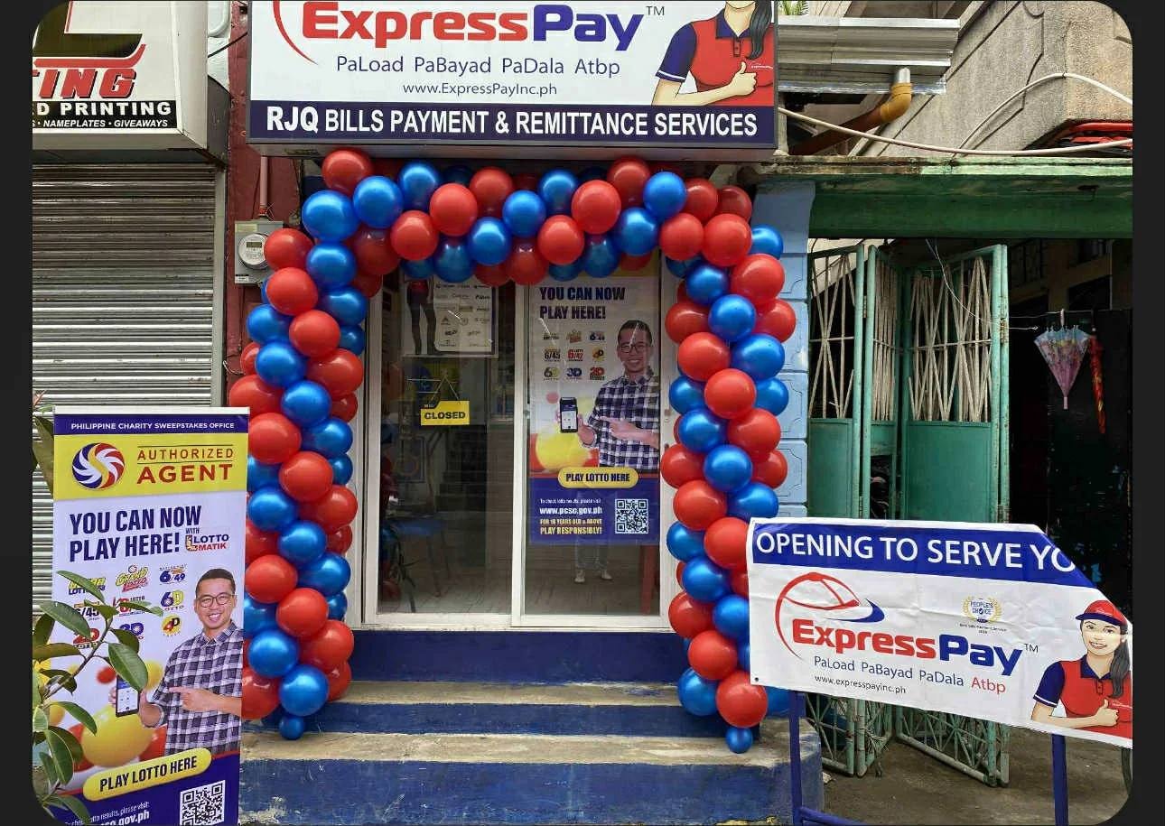 ExpressPay RJQ Bills Payment branch opening with balloon arch